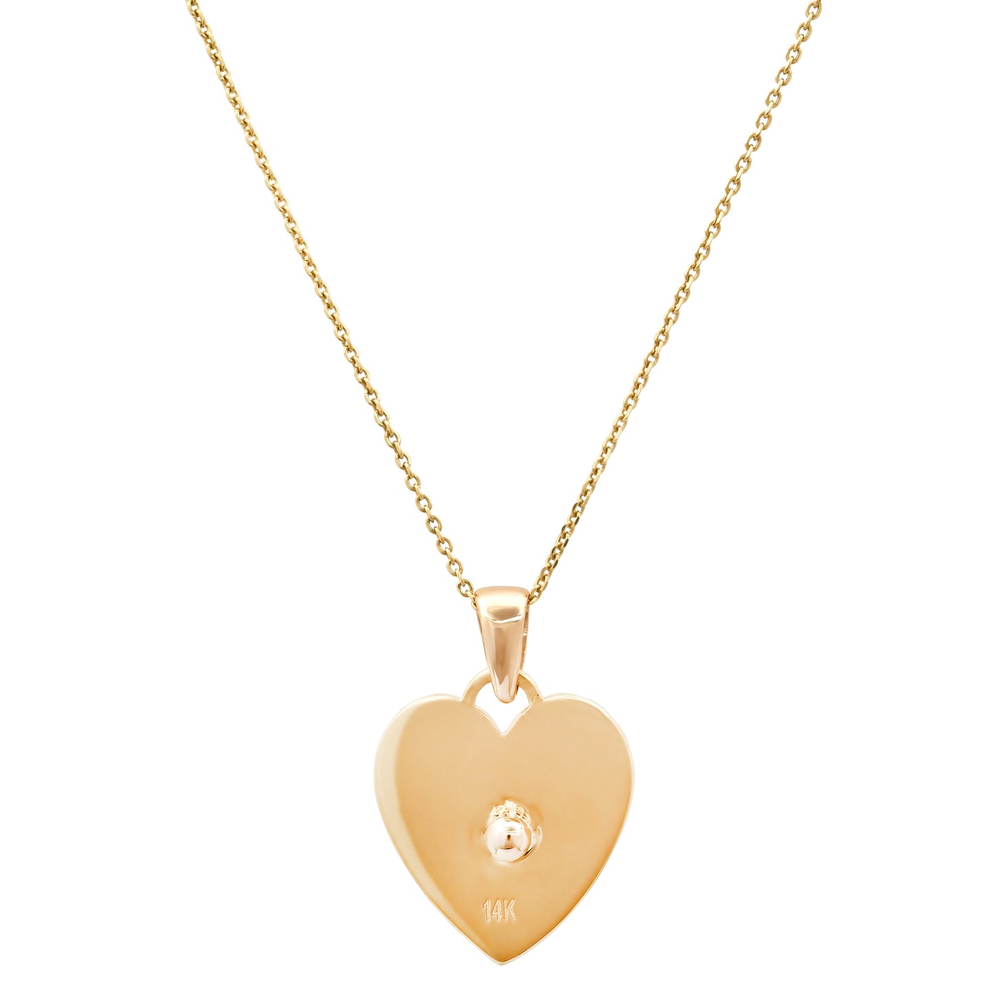 14K Gold Healing Heart Zero Negative