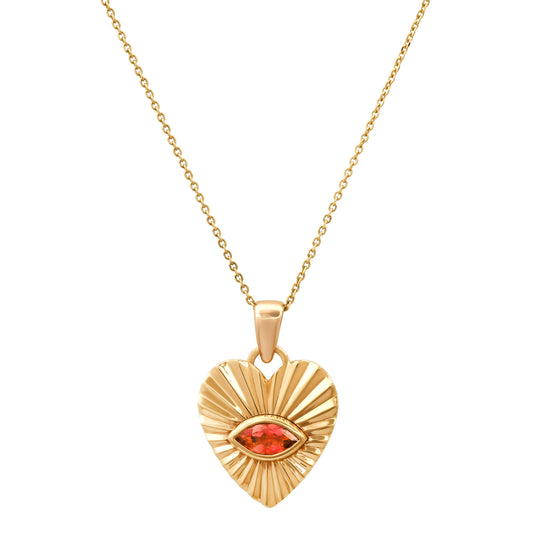 14K Gold Healing Heart Zero Negative